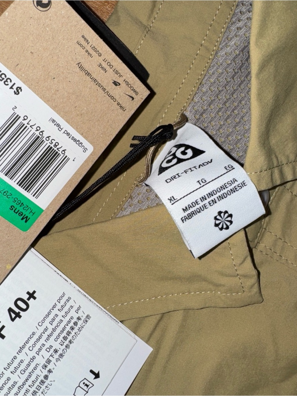 Nike ACG Orb Weaver Dri-FIT ADV UV Khaki Gorpcore Fisherman Sk8 Oversized Fit XL